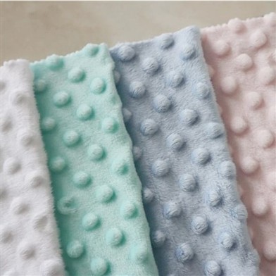 Tecido para cobertor de bebê com relevo Minky Dot